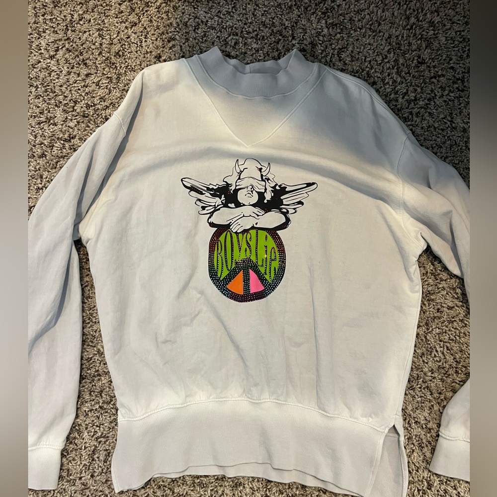 boys lie rhinestone crewneck